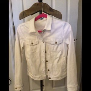 J McLaughlin Jean jacket - white with gold buttons